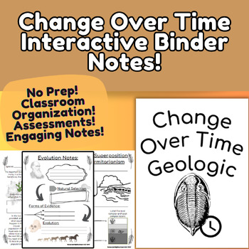 Preview of Science Interactive Notebook/Binder Change Over Time Set!