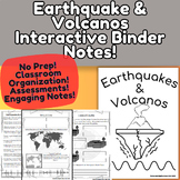 Science Interactive Notebook/Binder Earthquakes & Volcanos Set!