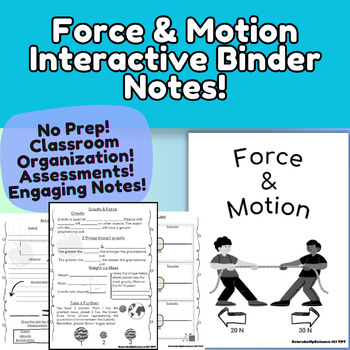 Preview of Science Interactive Notebook/Binder Force & Motion Set!