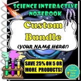 Science Interactive Notebook Bundles | Custom Science Notebooks