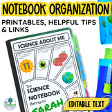 Science Notebook Cover & Dividers - Editable Interactive J