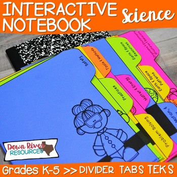 Preview of Science Interactive Notebook: Divider Tabs for Organization (TEKS)