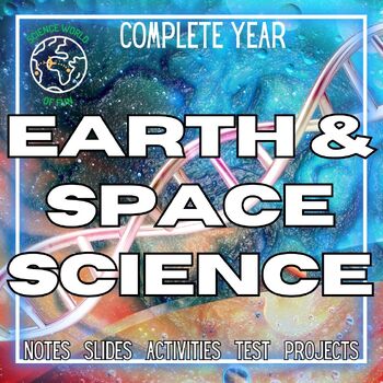 Preview of Earth and Space Unit Bundle- Science Notes Slides Activities Tests Projects