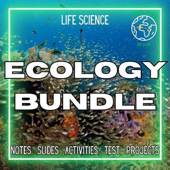 Preview of Ecosystems & Ecology Google Slides Printable Curriculum Bundle | Biology Science