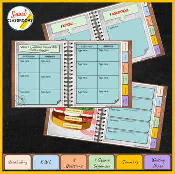 Preview of Science Interactive Notebook KWL Chart Google Docs Lesson Plan Template