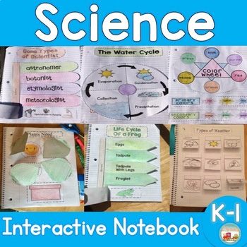 Preview of Kindergarten & First Grade Science Interactive Notebook- over 100 topics
