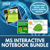 Middle School Science Interactive Notebooks Bundle - Paper + Digital INB
