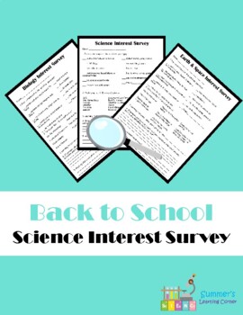 Preview of Science Interest Survey (Back to School)