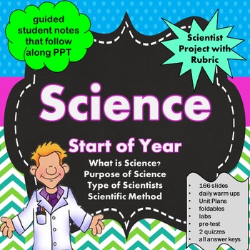 Preview of BEGINNING OF YEAR SCIENCE / SCIENCE INTRODUCTION UNIT PPT