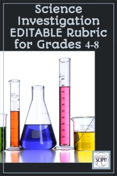Preview of Science Investigation EDITABLE Rubric for Grades 4-8