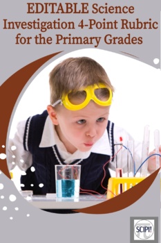 Preview of Science Investigation Four Point Rubric for the Primary Grades - EDITABLE