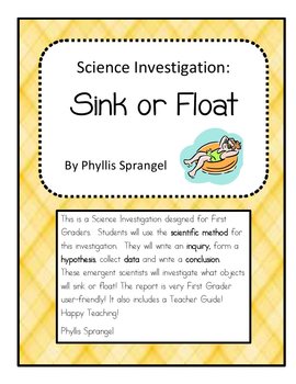 Science Investigation Objects That Sink Or Float