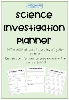 Science Investigation Planner - Science Experiment Planner 