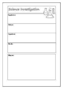 Preview of Science Investigation/Report Sheet