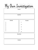 Science Investigation Template Worksheets & Teaching Resources | TpT