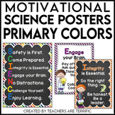 Science Motivational Posters in Primary Colors