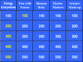 Science Jeopardy Game