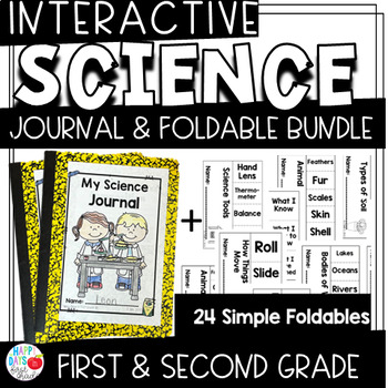 Preview of Science Journal & Foldable Bundle 1st and 2nd Grade (TEKS & CCSS Aligned)