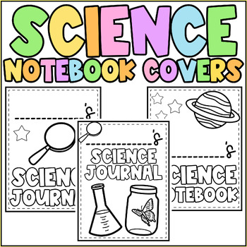 Preview of Science Journal Notebook Covers - Interactive Science Notebook Cover