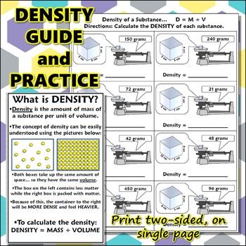 Preview of Science Journal: Quick Density Guide and Practice