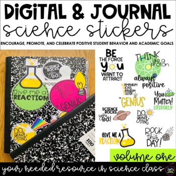 Preview of Science Journal | Science Stickers | Digital | Printable | Volume One