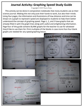 Preview of Science Journal: Speed Graph Study Guide