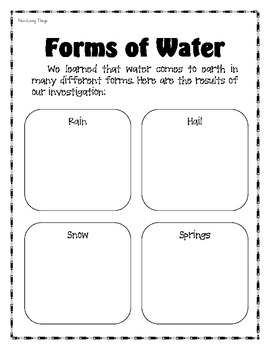 Preview of Science Journal for Kinders - Non-Living Things 02 (Water and Wind)