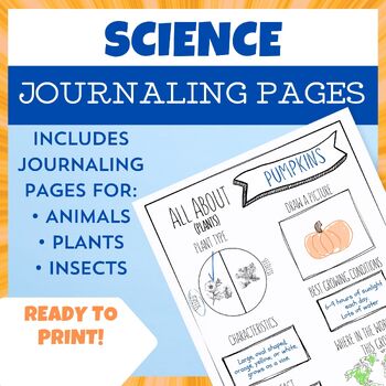 Preview of Science Journaling Pages - Animals, Plants, and Insects