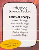 Forms of Energy Unit - Science Lesson Plan - Worksheets, P