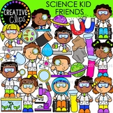 Science Kid Friends in the Classroom Clipart {Science Clip