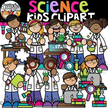 kids doing science clip art