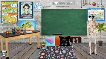 Preview of Science Lab Bitmoji Classroom Virtual Editable
