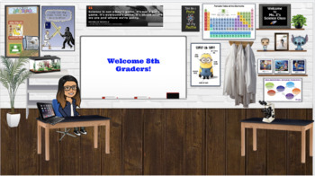 Preview of Science Lab/ Classroom Bitmoji Template- EDITABLE