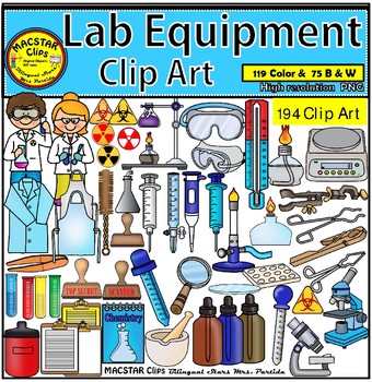 Science Time Lab Equipment Chemistry Clip Art by Bilingual Stars Mrs ...
