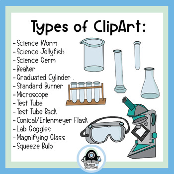 Science Lab Equipment Clip Art - PNG & Commercial License | TPT