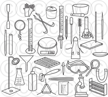 Science Lab Equipment Clip Art by PGP Graphics by PGP Graphics | TpT