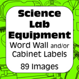 Science Lab Equipment Identification Word Wall & Cabinet L