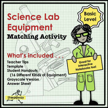 Science Lab Equipment Match - Basic Level by Headway Lab | TPT