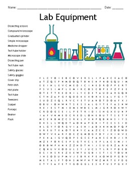 Science Lab Equipment Word Search! by Oasis EdTech | TPT
