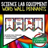 Science Lab Equipment Word Wall Pennants  Earth Science Word Wall