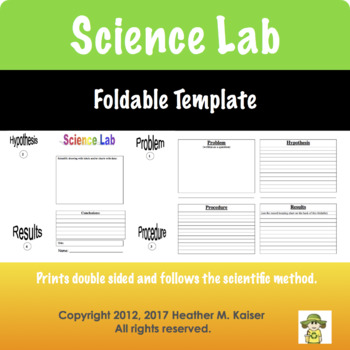 Preview of Science Lab Foldable Template
