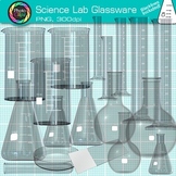 Science Lab Glassware Clipart: 36 Beaker, Test Tube, & Fla