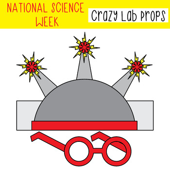 Preview of Science Lab Hat and Glasses Craft - NATIONAL SCIENCE WEEK ACTIVITIES
