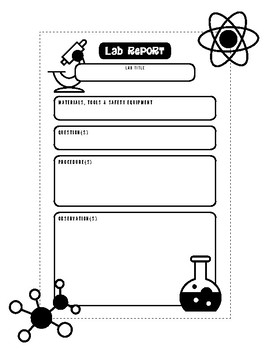 Preview of Science Lab Report Sheet (Elementary)