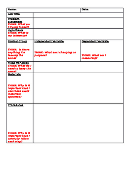 Preview of Science Lab Report Template