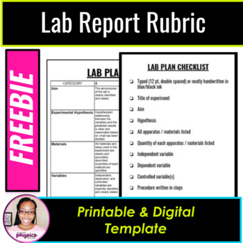 Preview of Science Lab Report Checklists & Rubrics