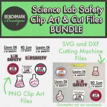 Preview of Science Lab Saferty Clip Art & Cut Files Bundle PNG DXF SVG Cutting Machine file