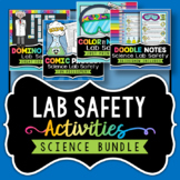 Science Lab Safety Activities Bundle | Doodle Notes | Colo