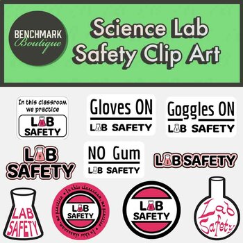 Preview of Science Lab Safety Clip Art PNG files No Gum Goggles On Gloves On Lab Safety