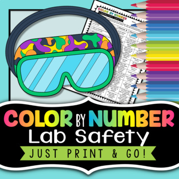 Preview of Science Lab Safety Color by Number - Back to School Science Activity